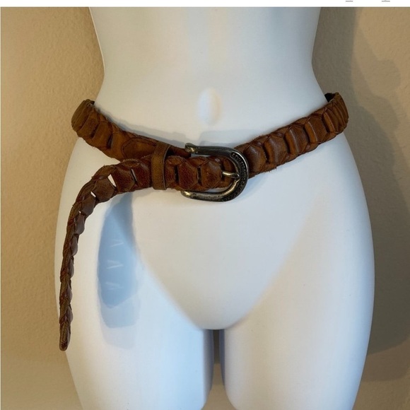 Levi's Accessories - LEVI Strauss & Company Leather Belt tan pewter tone branded buckle S-XL 38"